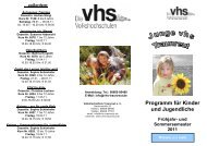 Junge vhs 2011-1 - Volkshochschule Traunreut