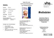 Mediadaten VHS Traunreut - Volkshochschule Traunreut