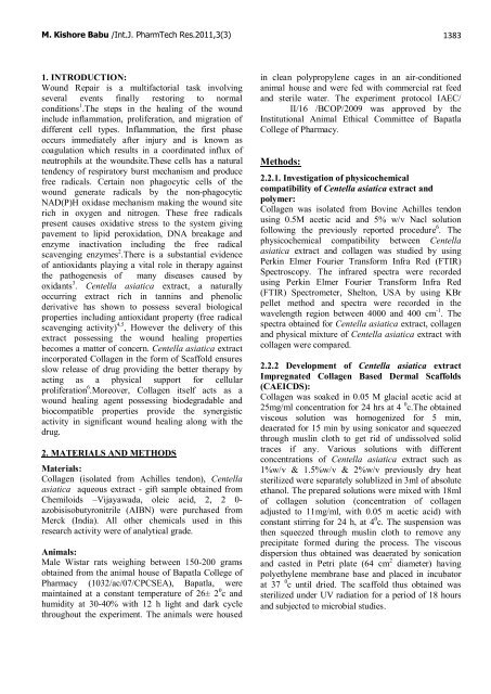 Formulation & Evaluation of Centella asiatica extract impregnated ...