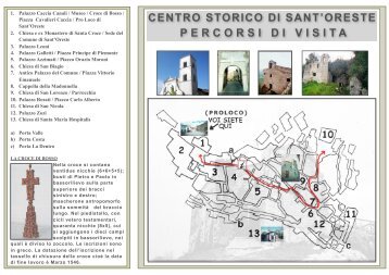 centro storico di sant'oreste percorsi di visita - Pro Loco