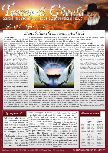 N. 111 Iyàr 5773 - Vivere La Gheula