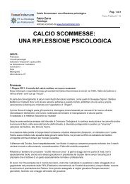 Calcio Scommesse: una riflessione psicologica - HumanTrainer