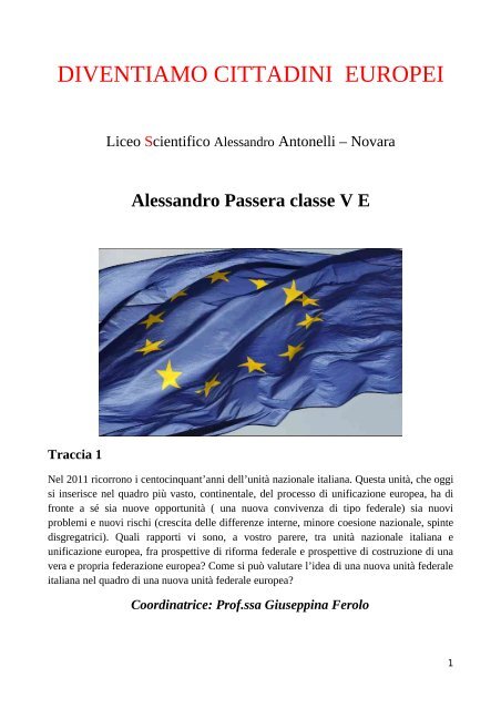 Passera Alessandro 5.E - Liceo Scientifico Antonelli