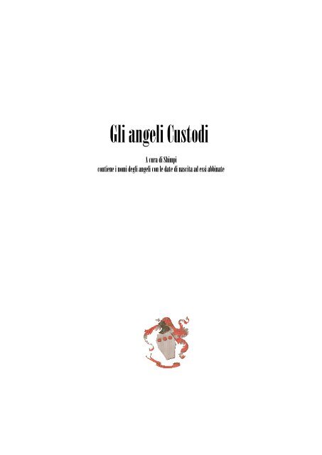 Gli angeli Custodi - Libreria Cristina Pietrobelli