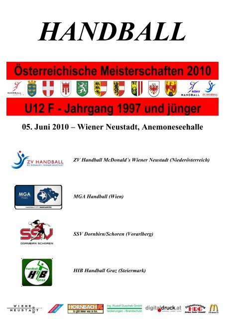 05. Juni 2010 – Wiener Neustadt, Anemoneseehalle - ZV Handball ...