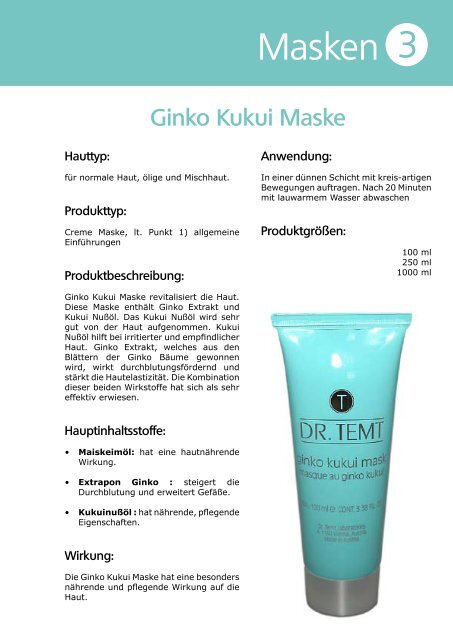 Maske & Packungen - vhv beauty group
