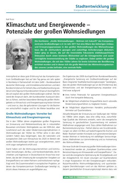 Klimaschutz und Energiewende – Potenziale der großen ...