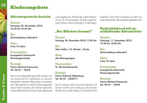 JAHRESPROGRAMM 2010 - Kirche & Diakonie Lüneburg
