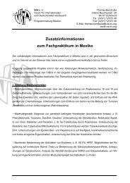 Zusatzinformationen zum CIBO - VIA e. V.