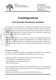 vollständigen Informationstext zum Freiwilligendienst in ... - VIA e. V.