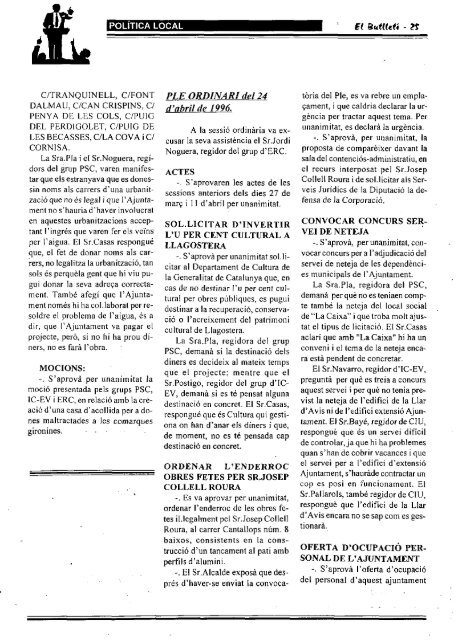 Setembre 1996 - Ajuntament de Llagostera On line