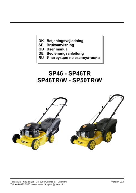 SP46 - SP46TR SP46TR/W - SP50TR/W - Texas