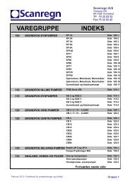 VAREGRUPPE INDEKS - Scanregn A/S