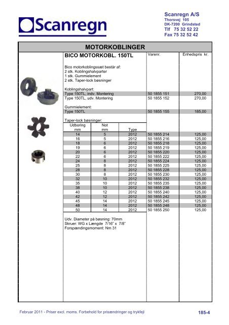 VAREGRUPPE INDEKS - Scanregn A/S