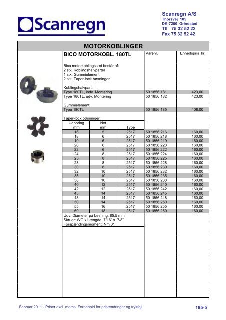 VAREGRUPPE INDEKS - Scanregn A/S