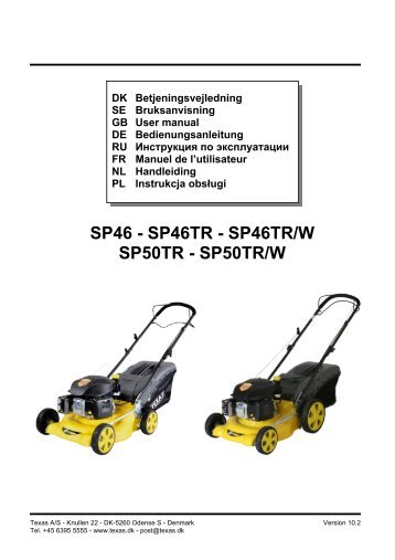 SP46 - SP46TR - SP46TR/W SP50TR - SP50TR/W