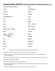 Vocabulary and Ideas - HINDUISM - RELG 104 ... - Coastal