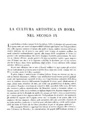 Guglielmo Matthiae, La cultura artistica in Roma nel secolo IX