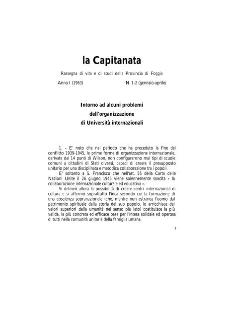 1963 parte I (file pdf - Kb. 5053) - Biblioteca Provinciale di Foggia La ...