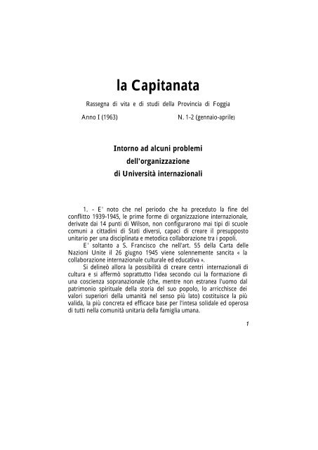 1963 parte I (file pdf - Kb. 5053) - Biblioteca Provinciale di Foggia La ...