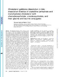 Cholesterol gallstone dissolution in bile - The Journal of Lipid ...