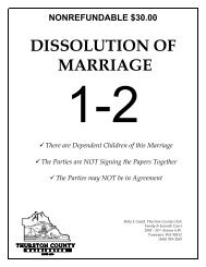 nonrefundable $30.00 – dissolution of marriage - Thurston County