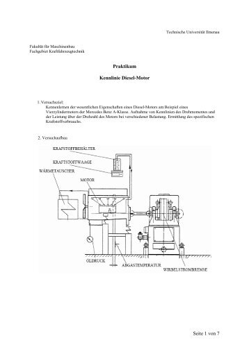 Kennenlernen der wesentlichen Eigenschaften eines Diesel-Motors ...