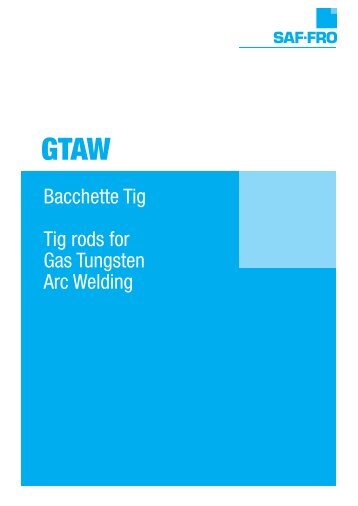 Bacchette Tig Tig rods for Gas Tungsten Arc Welding - Saldcut