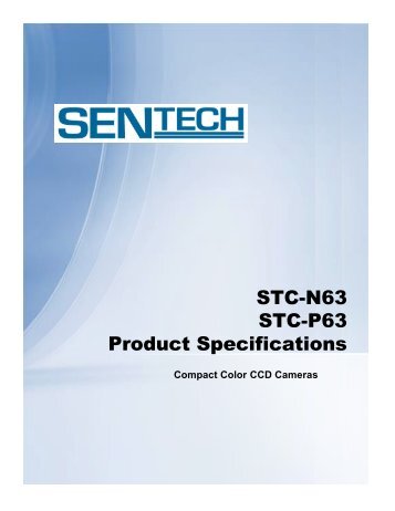 STC-N63 STC-P63 Product Specifications - Videor