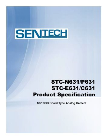 STC-N631/P631 STC-E631/C631 Product Specification - Videor