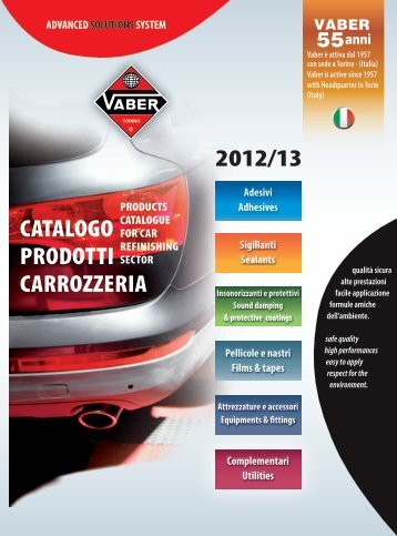 Catalogo prodotti per carrozzerie - Vaber Industriale SpA