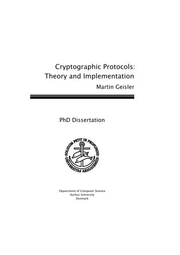 Cryptographic Protocols: Theory and Implementation