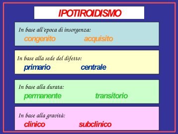 ipotiroidismo congenito