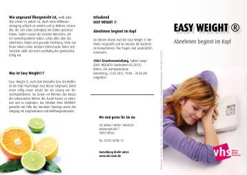 EASY WEIGHT ® - Volkshochschule Witten-Wetter-Herdecke