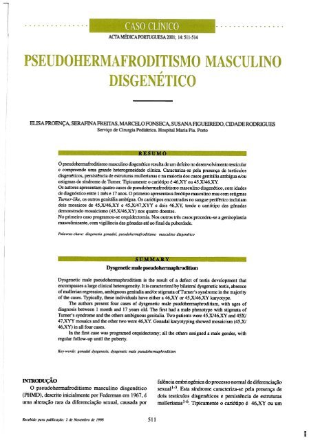 Pseudohermafroditismo masculino disgenético - Acta Médica ...