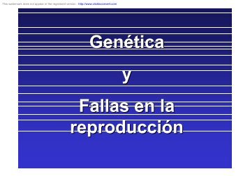 Genética y fallas en la reproducción