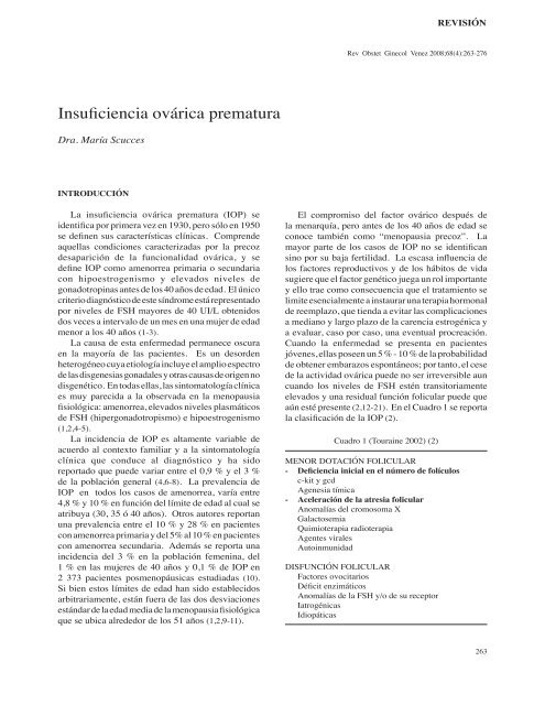 Insuficiencia ovárica prematura - SciELO