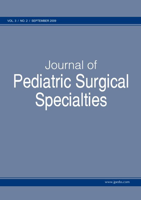 Journal Of Pediatric Surgical Specialties Jpedss Com