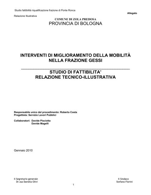 provincia di bologna interventi di miglioramento della mobilità nella ...