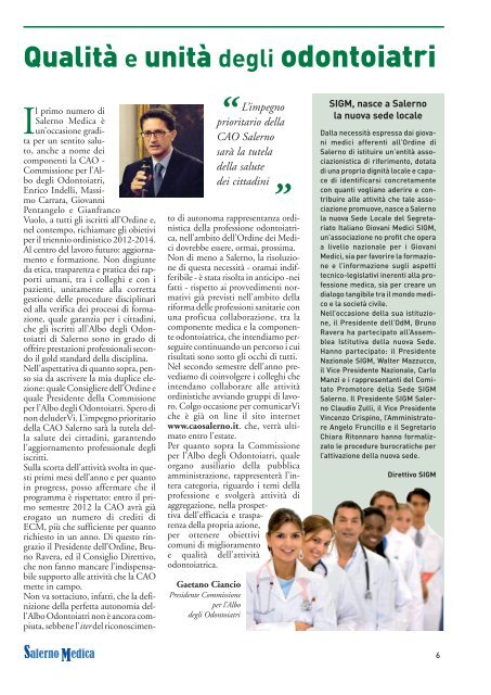 n.0 Giugno-Settembre 2012 - Ordine dei Medici di Salerno