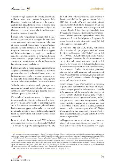 00 - Copertina n. 9-2009.indd - Centro Studi Lavoro e Previdenza