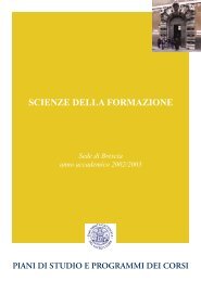 Guida dello studente a.a. 2002/2003 - Università Cattolica del Sacro ...