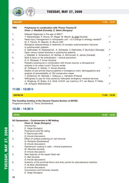 9th European Congress of Trauma and Emergency Surgery First ...