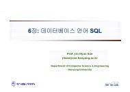 6장: 데이터베이스 언어 SQL