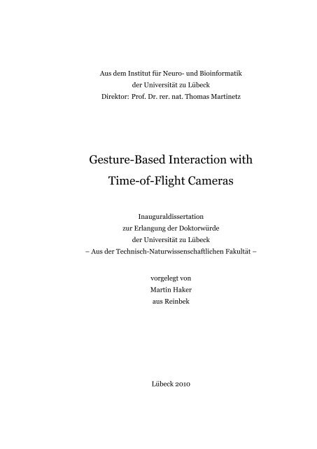Gesture-Based Interaction with Time-of-Flight Cameras