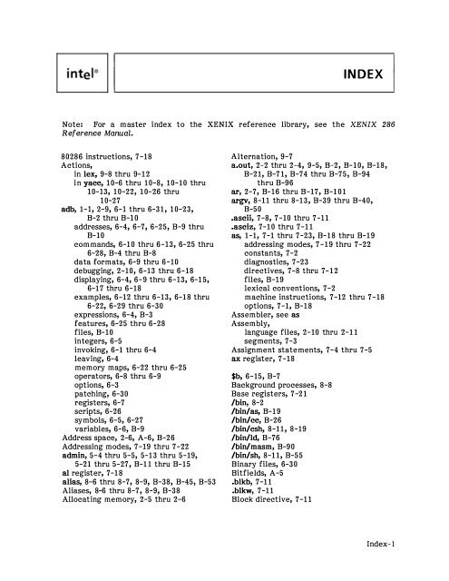 Intel XENIX 286 Programmers Guide (86) - Tenox.tc