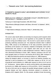 • Thematic area TA10 - Non Ionizing Radiations - Colloquium