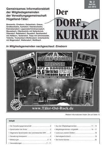 Gemeinsames Informationsblatt der Mitgliedsgemeinden der ...