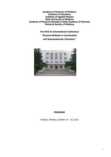 Academy of Sciences of Moldova Institute of Chemistry Institute of ...