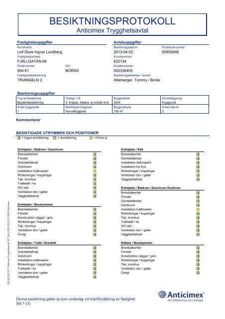 BESIKTNINGSPROTOKOLL - Capitex